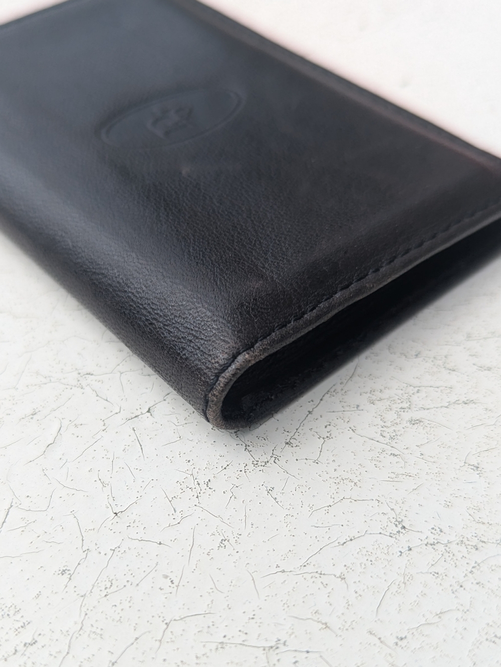 Christian Dior | Vintage Black Leather  Bi-fold Wallet Card Slots Low Profile - Picture 10 of 13